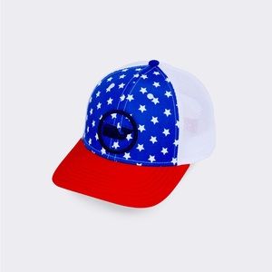 Stars & Stripes Whale Dot Performance Trucker Hat